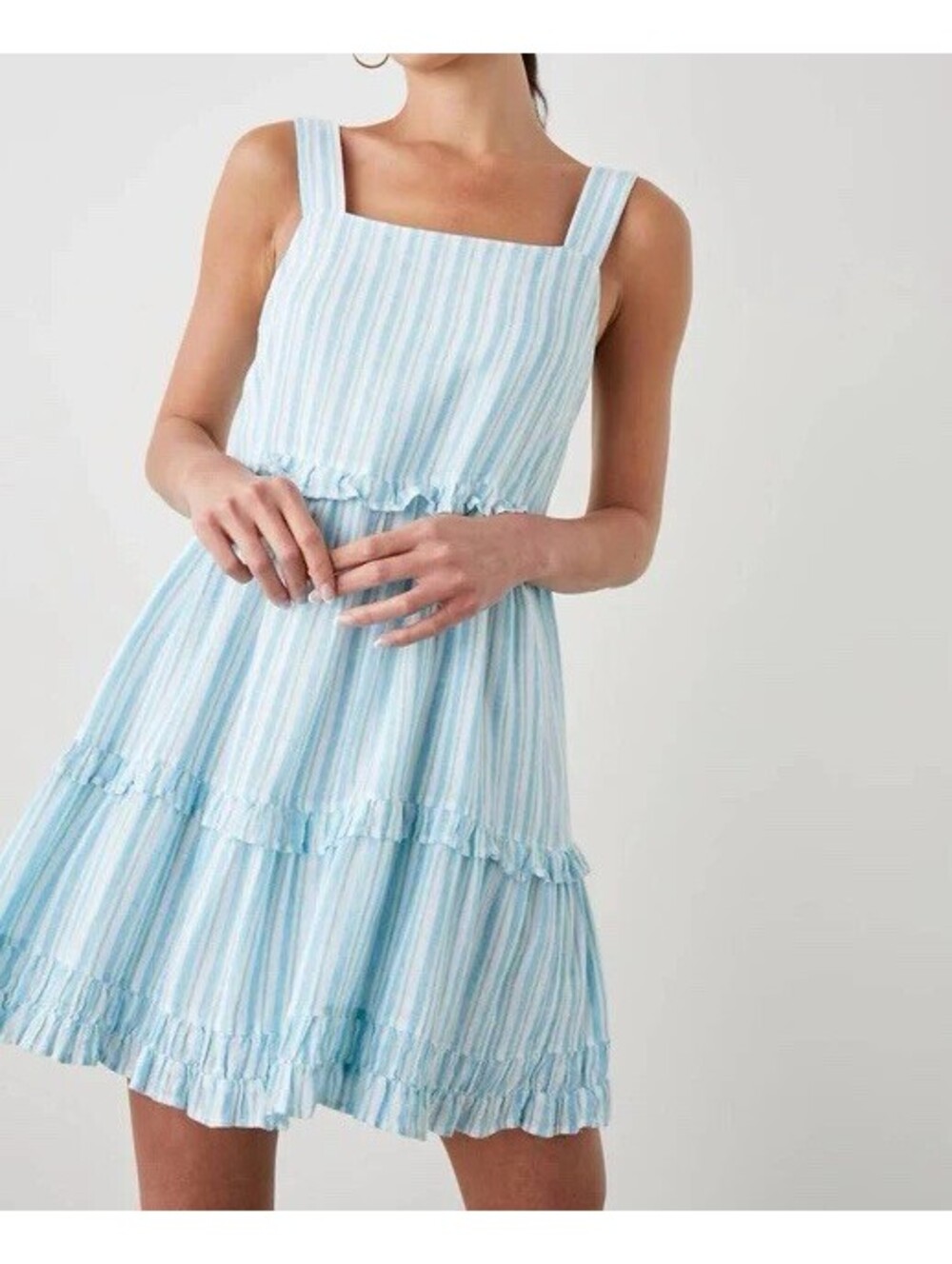 RAILS Women’s Luxe Linen Sandy Dress In Laguna Stripe-Size Small